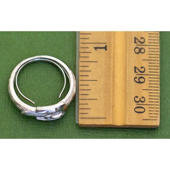 Vintage Silver Tone Buckle Ring by Avon Size 7, K28 - Picture 3 of 3